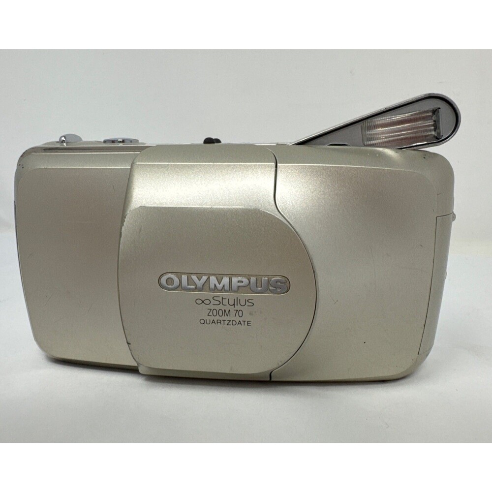 Olympus Stylus Zoom 70 Quartzdate 35mm Film Point & Shoot FOR PARTS READ